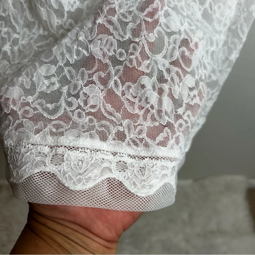 Vintage Victoria's Secret sheer white lace slip dress bridal size: M - Picture 5 of 11
